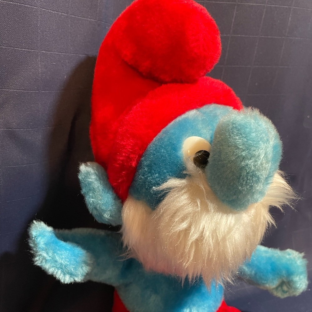 VTG 1979 Wallace Berrie & Co. Peyo ‘Papa Smurf’ plush 11” tall - Picture 6 of 10